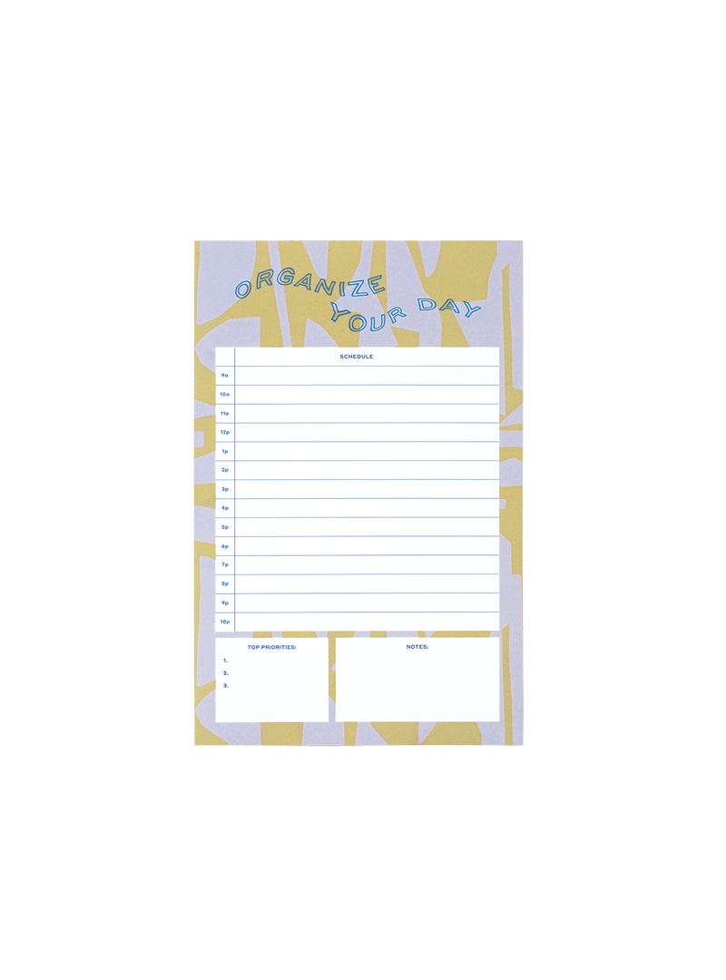 Organize Your Day Notepad