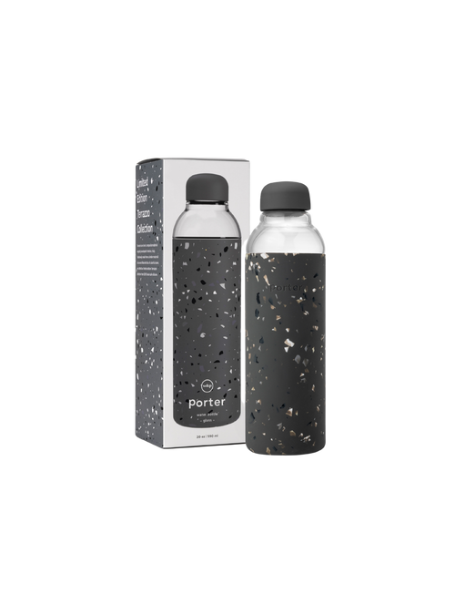 Porter Water Bottle (Charcoal Terrazzo)